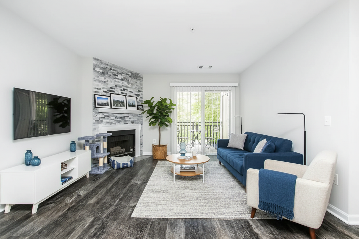 Beautifully staged living room