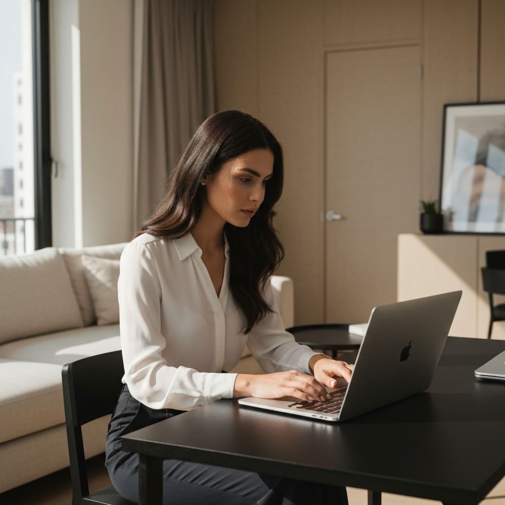 Remote worker in home office